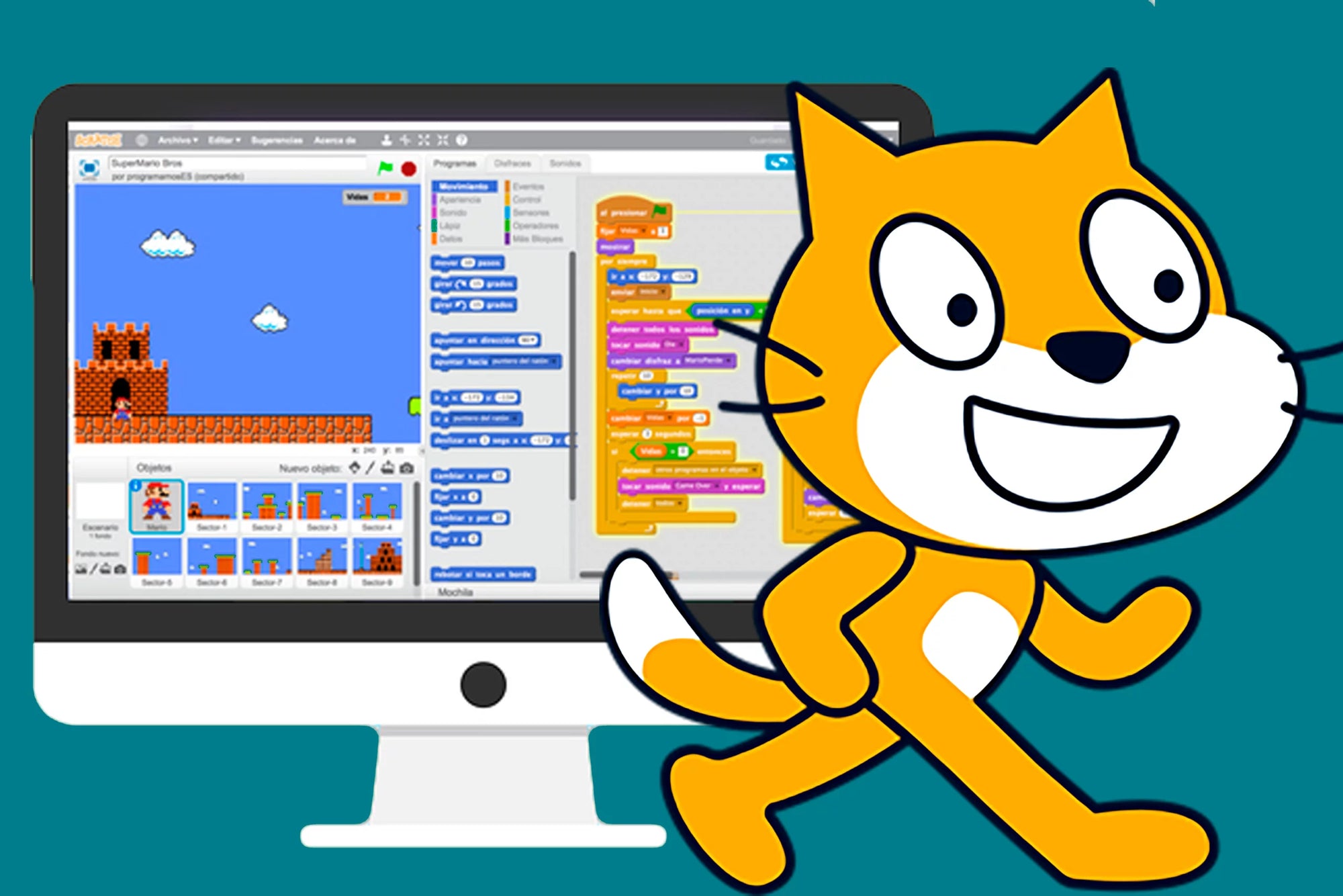 Usando programación (Scratch) con juegos de estrategias