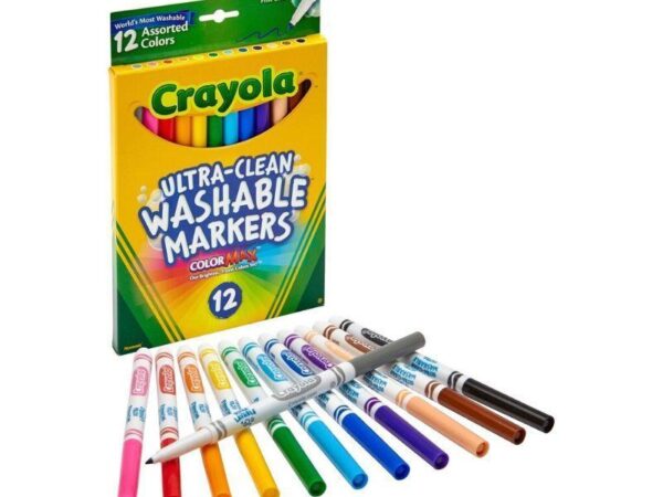 Marcadores Lavables Crayola Punta Fina 12 Und