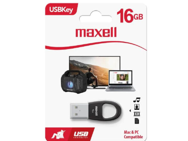 Memoria USB KEY MAXELL 16GB Negra