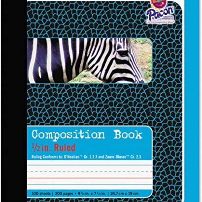 Pacon 2425 Libro de Composicións 1/2" Ruled D´nealian (1,2 & 3) Zaner - Broser (2 & 3) 9 3/4"x7 1/2"