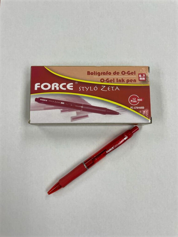 Pluma Force Stylo Zeta Gel 0.7MM Roja