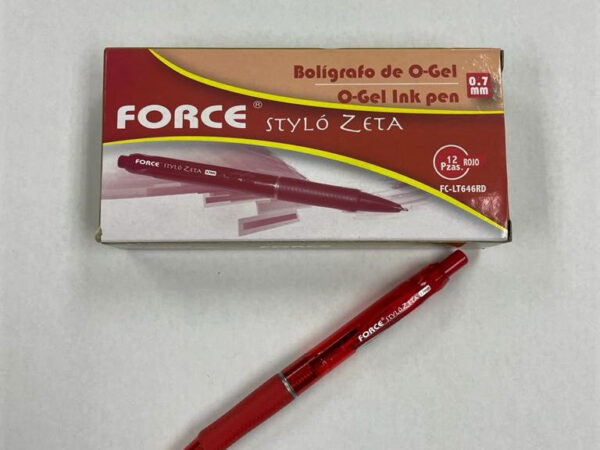 Pluma Force Stylo Zeta Gel 0.7MM Roja