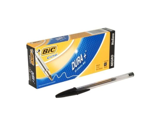 Pluma BIC Cristal Punta Media Negra 12 und