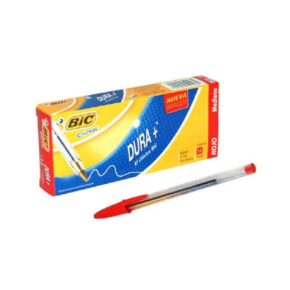 Pluma BIC Cristal Punta Media Roja 12 und