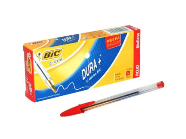 Pluma BIC Cristal Punta Media Roja 12 und
