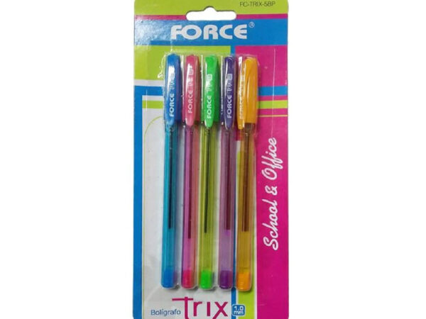 Plumas Force 5 set 5 Colores