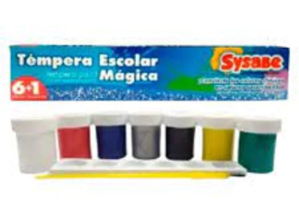Tempera Escolar Mágica 6 colores