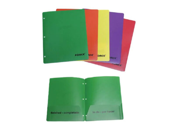 Folders Force Basic Doble Bolsillo Colores/S 10 Und