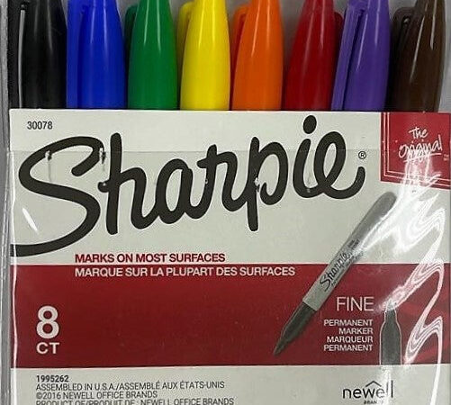 Marcadores Punta Fina Sharpie Set 8 Colores
