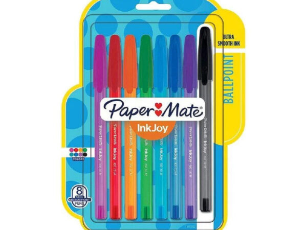 Pluma Paper Mate Retractil Set 8 Colores