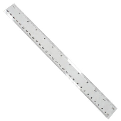 Regla Plastica Transparente Force 30cm 12"