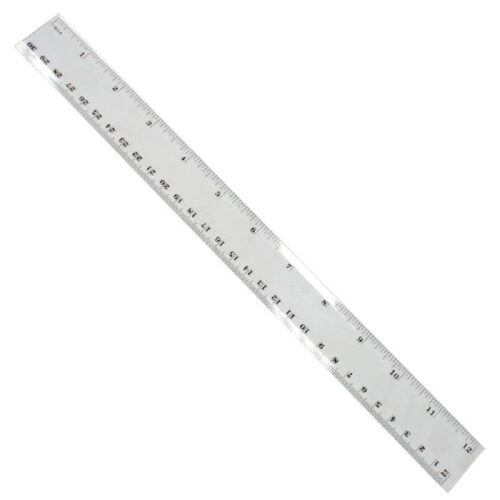 Regla Plastica Transparente Force 30cm 12"