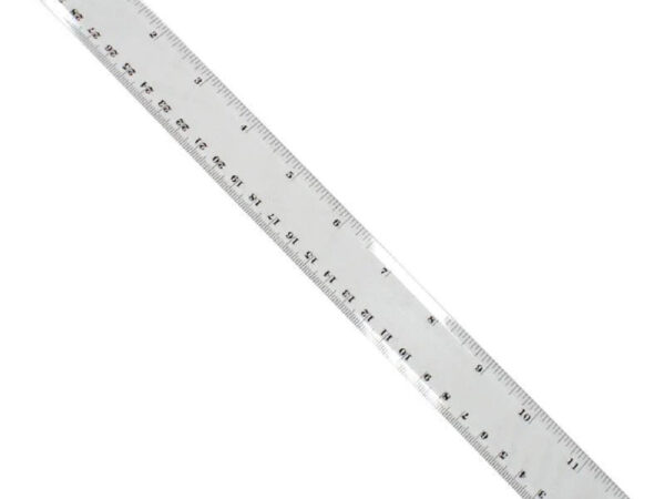 Regla Plastica Transparente Force 30cm 12"